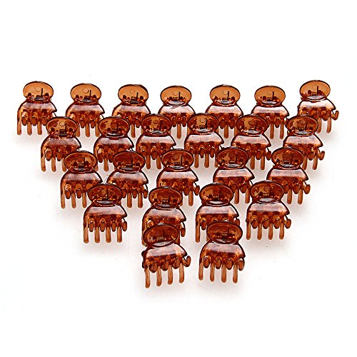 FACILLA® Women Girls Hair Mini Claw Clip Jaw Clamp Hairpin Summer Tiara Brown 24pcs