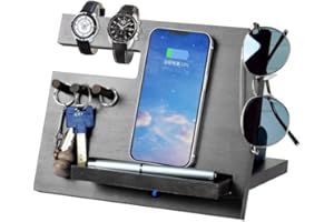 1STKER Regalos Originales para Hombre Valentin Organizador Mesita de Noche Regalo para Hombre Estación de Acoplamiento de Teléfono Regalos Dia del Padre Regalos para Papa Esposo Regalo Hombre Cumpleanos