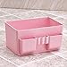 Kolylong Plastic Office Desktop Storage Boxes Makeup Organizer Storage Box (Pink)