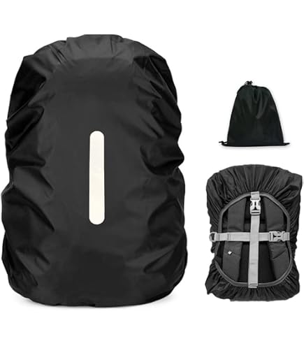 Unigear Anti-Rain Backpack Cover, 10-90L Waterproof Dustproof Durable Abrasion Resistant Protective Cover for Camping, Hiking, Travel, Cycling (Black, S)