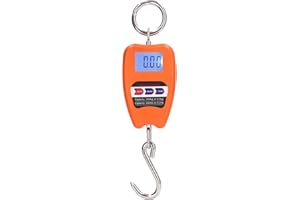 JECTSE Balance à Suspendre Numérique Portable Précise 200 Kg avec écran LCD pour L'agriculture, la Chasse, la Pêche, L'atelier, la Maison