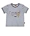 Steiff Unisex baby T-shirt 1/4 Arm Striped T-Shirt, Blue (Steiff Marine Blue 3032), 0-3 Months (Manufacturer size: 56)