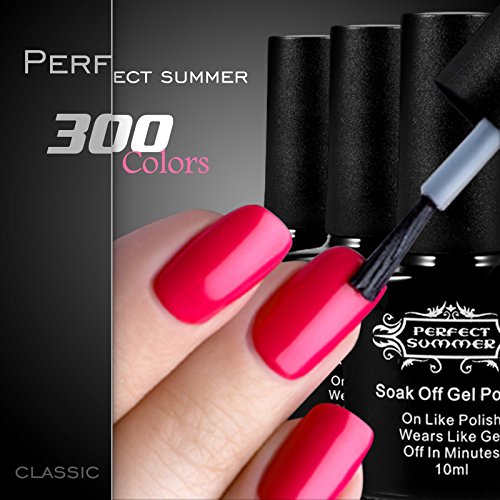 Perfect Summer Shellac 10ml Gel Nagellack Aufloesbarer UV LED Multi Farben 6pcs Kit #21 - 5