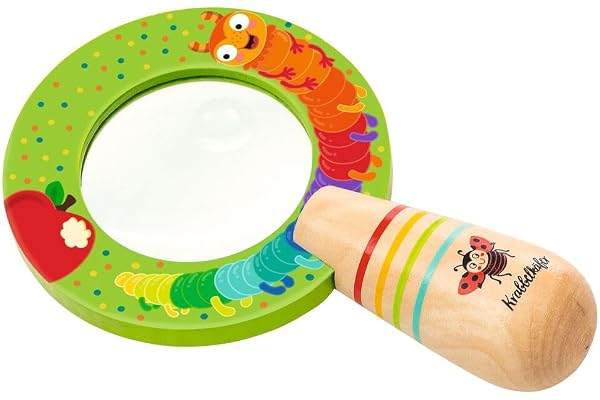 Moses. Grande loupe à Main Pratique pour Enfants, loupe d'extérieur Extra Large avec grossissement 3 et 5X, Parfaite pour l'observation des Plantes, des Insectes et des Animaux, loupe pour Enfants à