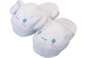 BEE&FLOWER Pantoufles Kawaii Cinnamoroll pour femme avec oreilles mobiles - Chaussures d'intérieur pour enfants et adultes - Avec capuchon d'airbag pour cadeau