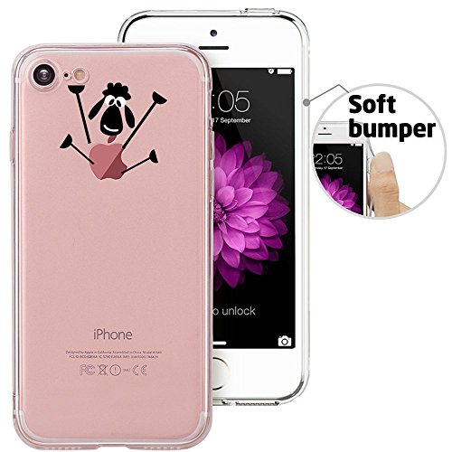 iphone 7/iphone 8s Case, Walmark (TM) Protective Bumper Shock Absorbent Ultra Thin Light Weight Scratch-Resistan Clear Soft TPU Back Cover for iphone 7/iphone 8s Case 4.7inch-Little Lamb
