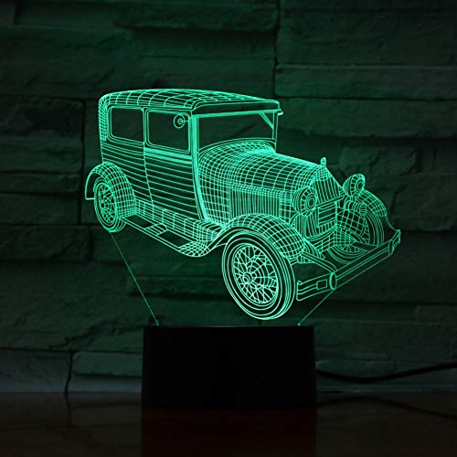 Preisvergleich Produktbild Laofan Beleuchtungs-Auto 3D führte USB-Lampen-Tischlampen-Schlafzimmer-B... Nachtlichter geführte Kinder,Veränderbar