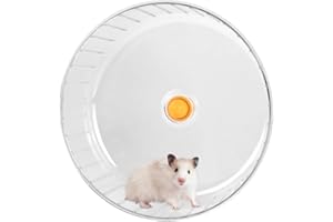 DAELESR Silent Spinner Hamster Wheel, Quite Hamster Running Wheel Washable, 17cm/ 6.69Inch Hamsters Exercise Wheels Transparent, Plastic Small Animal Exercise Wheels for Gerbil Dwarf Rat Mice