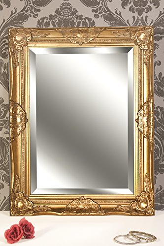 Spiegel Wandspiegel Lara antik gold Barock 65 x 50 cm - 2