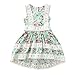 Produktbild Prinzessin Kleid Mädchen Pwtchenty Sommerkleid Ärmellos Blumendruck Spitze Partykleid Festliche Kleider Strampler Spielanzug Kinderbekleidung