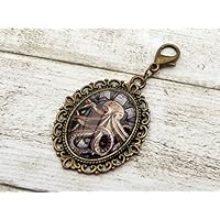 Steampunk Anhänger, Krake, Kettenanhänger, Tasche Anhänger