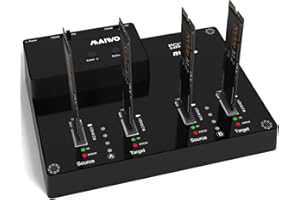 MAIWO Docking station 4-bay M.2 NVME Clone SSD , USB-C 10 Gbps, duplicatore offline e lettore, supporto per B&M-Key SSD”. K3015P2+