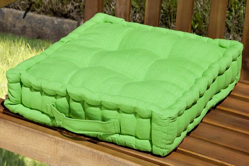 Design Sitzkissen SUN Lime 40x40cm Auflage Sitzauflage Baumwolle Gartenmöbel Auflage Stuhlkissen Innen und Außen