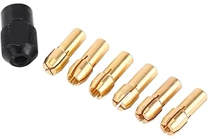 7 Sztuk/zestaw Collet Chuck Rękawy Mini Mandrino Milwaukee Collet, w Tym 1mm-3.2mm z Czarnym Plastikiem M8 × 0,75 CoverFits Narzędzia Obrotowe