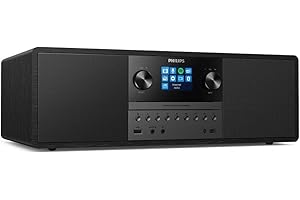 Philips Mikro-Musiksystem TAM6805 50W All-in-One mit Internetradio, Bluetooth, Spotify Connect, USB, CD-Player, DAB+, FM, Bassreflex-Lautsprecher – Kompaktes Audiosystem für Zuhause, Büro oder Küche