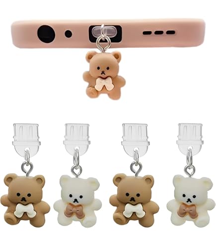 3 Charms Bouchons Anti-poussière Type-C - Déco Pour Port De Charge IPhone 15/16, Téléphone