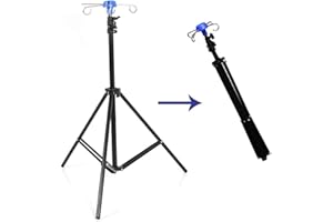 LLDSB026 Support D'égouttement De Réglable - Pied À Perfusion en Acier Inoxydable De Qualité, À Usage pour Pied À Perfusion pour Clinique Ou Domicile, Hauteur Réglable 70~210cm(210cm(83in))