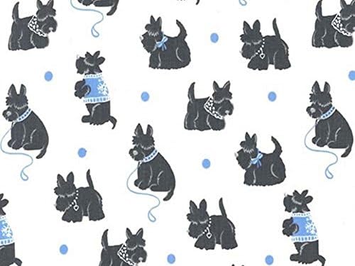 Michael Millar Bespoke Scotties Poplin Quilting Fabric Boy - per fat quarter