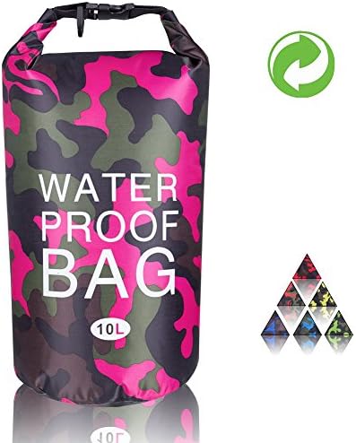 Looseplus Waterproof Dry Bag, Roll Top Sack Keeps Gear Dry for Kayaking, Rafting, Boating, Swimming, Mountaineering, Camping, Hiking, Beach, Fishing, 5L/10L/20L