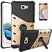Produktbild Samsung Galaxy J7 Prime/On Nxt/On 7(2016) Hülle mit Panzerglas,ISENPENK Premium TPU+PC Ultra Slim Tough Rugged Hardcase with Built-in 360grad Drehung Kickstand Selbst Ständer 2in1 Stand Case,Wasserdicht Shockproof Anti Slip Stoßfest Back Cover Protection Tasche Schutzhülle für Samsung Galaxy J7 Prime/On Nxt/On 7(2016) 5.5Zoll-[gold]Panzerglas/Schutzfolie/Schutzglas