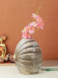 Aesthetic Home Solutions Sea Shell Shaped Metallic Vase