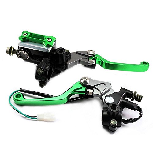 Alpha Rider Motorcycle 7/8" Brake Master Cylinder Reservoir Lever for Honda CR 125 CBR 250 300 CRF 250R 250X 450X 450R 230F 150R 250L/M 125F Green