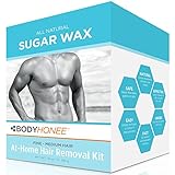 BodyHonee Hair Removal Waxing Kit Men + Women, All Natural | (10 Oz)