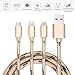 3 in 1 high quality multi USB adapter charging Cable Connector - Micro, Apple iPhone and Type C charging USB Cable (3 Output - Charge 3 Phone at the same Time, Color - Gold,Length - 1.2Meter) RS.649.00
