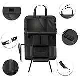 Auto Rücksitz Organisator, Galopar Multifunktionsbett Organisator Auto Speicher Auto Rücksitz Schutz mit Mehrfachtaschen Tabletten Halter Faltender Speisentablett Auto Aufräumung für Kinder - 4