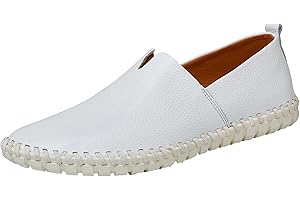 ANUFER Hombres Piel Genuina Mocasines Planos Ponerse Suave Suela Hecha A Mano El Verano Ahuecado Zapatos Casuales de Conducción
