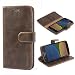 Produktbild Mulbess Ledertasche im Ständer Book Case / Kartenfach für Lenovo Moto G5 Tasche Hülle Leder Etui,Vintage Braun