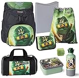 Im Set enthalten ist ein Turnbeutel, eine stabile Hefte-Box und ein Federmäppchen gefüllt: 20-tlg. Reißverschluß rundum, gute Grundschulgröße, mit einem Zwischenabteil (ausklappbar) - gefüllt mit vier dicken 3-kant Buntstiften in den Farben rot, grün, gelb und blau, zehn 3-kant Buntstifte, zwei Bleistifte, Lineal 16cm, Radierer und Anspitzer und Geodreieck