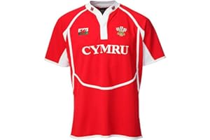 MANAV Adult New Cooldry Welsh Wales Sports Rugby Shirt Super Premium Casual Classic Rugby Wear Superlight Training Performance Shirts Gifts for Men
