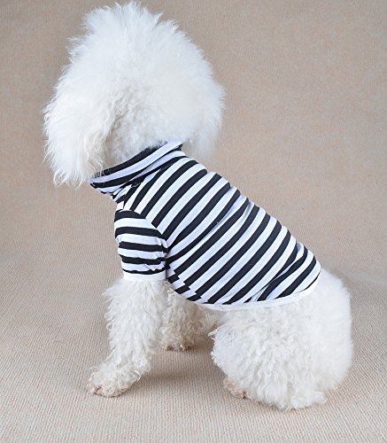 Meta-u-100-Cotton-Classic-Wide-Striped-Pet-Dog-Colorful-Sleeve-Polo-T-shirt