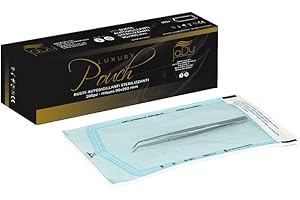JaDy - Enveloppes auto-scellantes | Stérilisation professionnelle | Lot de 200 pièces | Dimensions 90 x 260 mm | Utilisation esthétique, Transparent, Plastique