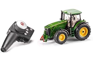 Siku 6881, Ferngesteuerter John Deere 8345R Traktor, 1:32, Inkl. Fernsteuermodul, Metall/Kunststoff, Grün, Batteriebetrieben, Kompatibel mit Anbaugeräten