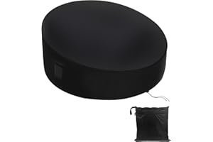 kyaoayo Osłona na wyspę słoneczną, wodoszczelna, tkanina Oxford 420D, pokrowiec ochronny, okrągły, wiatroszczelny, odporny na promieniowanie UV, zestaw do przechowywania mebli ogrodowych (190 x 90 / 50 cm)