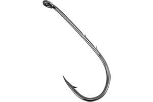 Alwonder Bulk of 100 Baitholder Hooks Worm Sea Fishing Hooks (Size 12 to 6/0) for Worm and Crab Live Soft Baits - Ideal for Pike, Catfish, Cod, Bass,Pollock,Trout and other Marine Specie