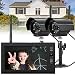 Produktbild SENDERPICK Überwachungskamera Set mit Monitor, Funk Kamera Set 2XÜberwachungkamera+ 7" TFT LCD Monitor Video Überwachung