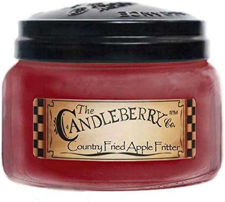 Candleberry Country Fried Apple Fritter Fragranced 10oz. Jar Candle (Medium)