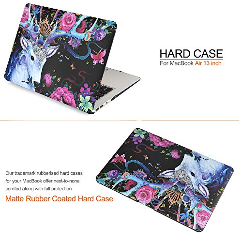 iDOO MacBook Schutzh  lle   Hard Case Cover Laptop H  lle  F  r MacBook Air 13 Zoll  A1369 A1466  - matt  Zauberwald