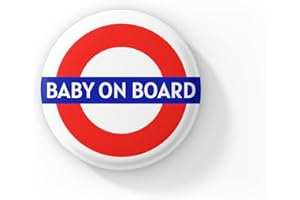 EMUWORKS Baby On Board Badge - 2-Inch London Underground TFL Button for Expecting Moms and Dads | Perfect Pregnancy Accessory, Best Mum & Dad-To-Be Gift | Pregnancy Badge