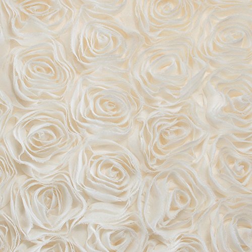 FACILLA® Kissenhülle Kissenbezug Kissenbezüge Sofa Dekokissen 40x40cm Rose Motiv Beige - 2