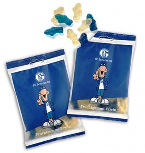 Preisvergleich Produktbild Fruchtgummi FC Schalke 04 - 125 g Fruchtgummi Gummibärchen Erwin