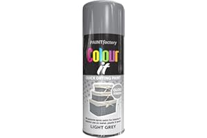 AlezyB - 3 x Light Grey 400ml All Purpose Spray Paint | Use on Metal, Wood, Plastic and Multipurpose Aerosol Professional Quality Perfect Finish, for Interior Exterior and Excellent Coverage