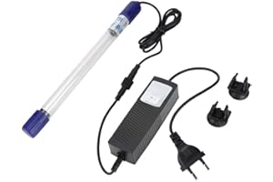 ATYHAO Lampada di sterilizzazione, lampada di sterilizzazione UV dell'acquario 5W/9W/11W/13W Luce di disinfezione dell'acqua subacquea Serbatoio di pesce Lampada pulita impermeabile (spina UE 220V)(11W)