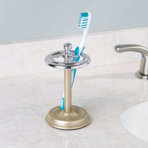InterDesign 76288EU York Zahnbürstenhalter, perlmuttchampagnerfarben / chrom - 2