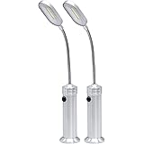 LED Concepts Sorbus BBQ Grill Lights Magnetic Base Super-Bright LED Lights-360 Degree Flexible Gooseneck, Weather Resistant, Task Lighting Barbecue Grilling, Workshop, Garage, Office, Silver (2-Pack)