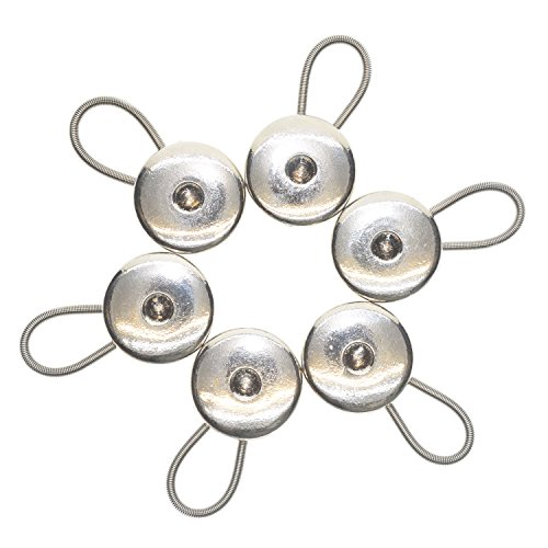 DoHope - Estensore per Vita con Bottone a Molla, in Metallo Resistente, per Aggiungere istantaneamente 5 cm sui Pantaloni di Jeans (6 Pezzi)