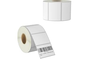 BETCKEY - 76mm x 51mm(3 in x 2 in) Perforées Étiquettes Thermiques pour Usage Multiple et Expédition Compatible avec les imprimantes Zebra et autres [2 Rouleaux/1500 Étiquettes]